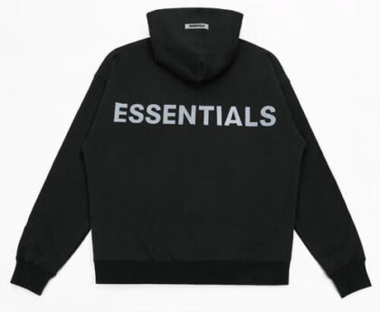 Essentials Oversized Pullover Black Hoodie