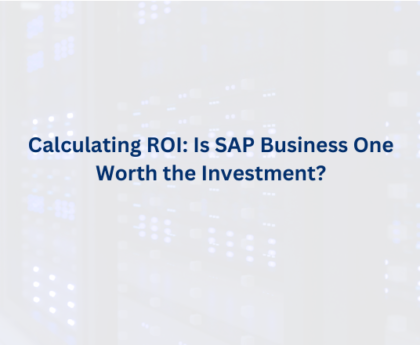 Calculating ROI: Is SAP Business One Worth the Investment?