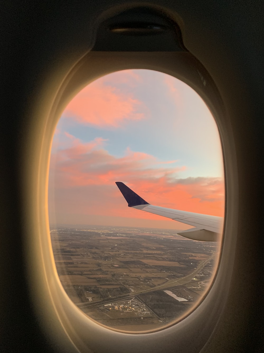 Airplane Flying Window View