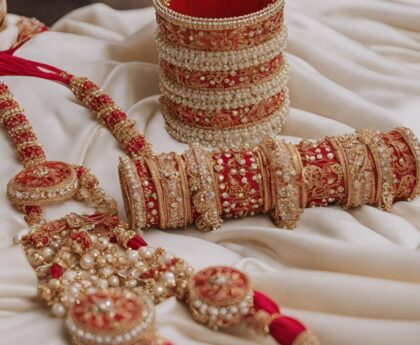 Select The Ideal Kalira & Bridal Chura Matching With Their Lehnga on Ritvi Jewels.