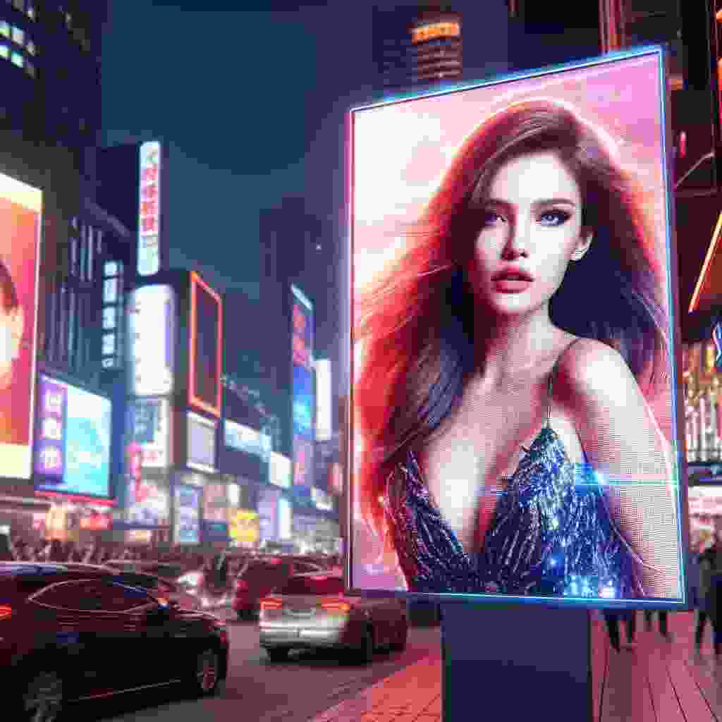 Models in led sign board from heloled Malaysia 